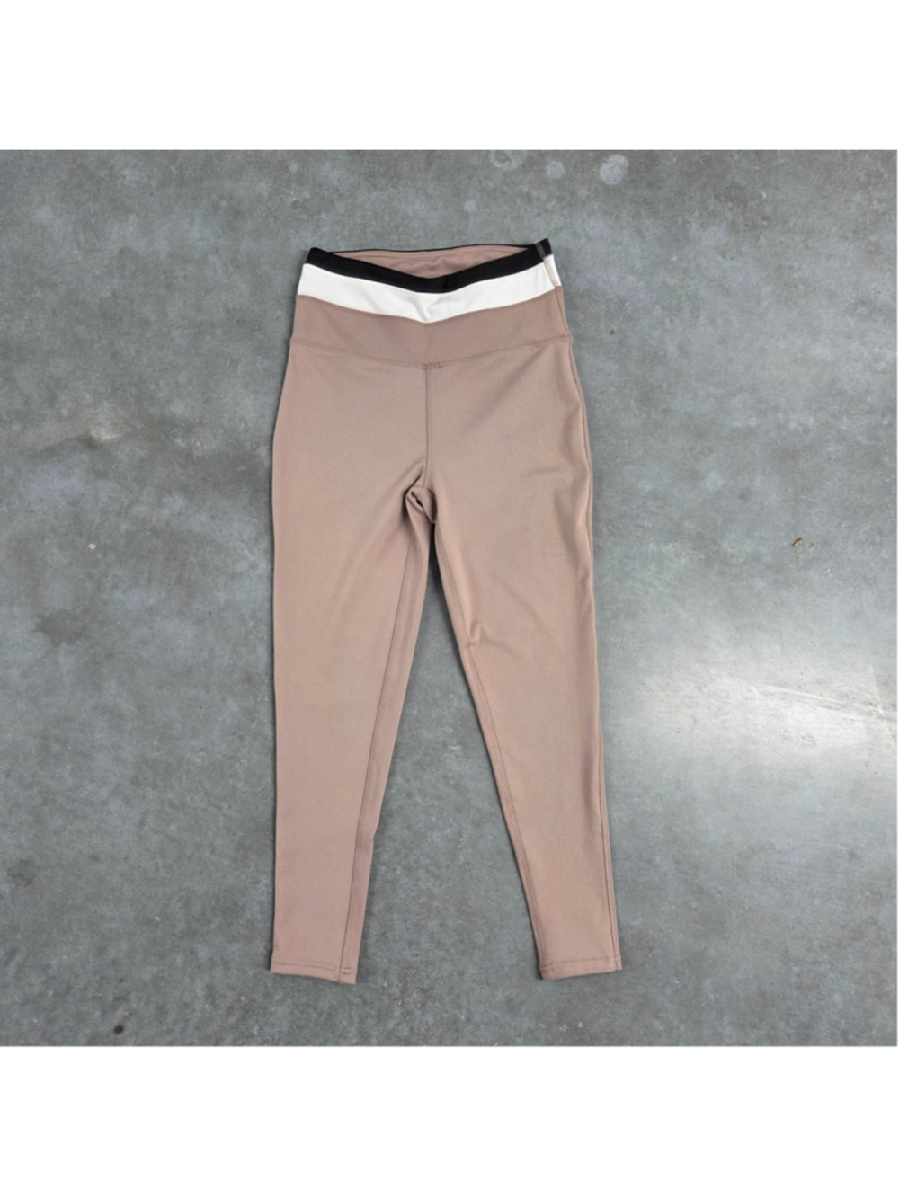 Jessica Simpson Taupe & White Leggings Size M